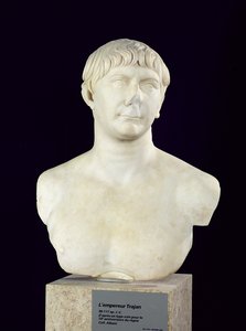 Byste av Trajan (53-117) ca. 108 (marmor)